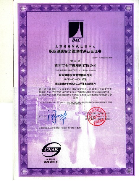 安全體系證書
